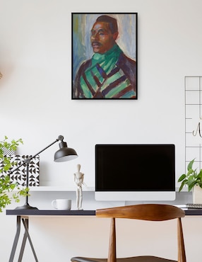 Cuadro decorativo Africano con pañuelo verde (1916) técnica mixta Cuadros Jr Retratos