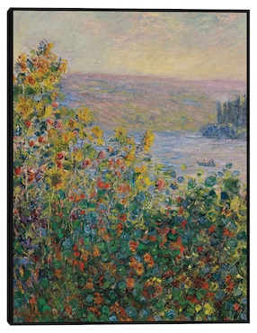 Cuadro decorativo Parterres de flores en Vétheuil (1881) técnica mixta Cuadros Jr Primavera