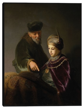 Cuadro decorativo Un joven erudito y su tutor (alrededor de 1629-1630) técnica mixta Cuadros Jr Colores
