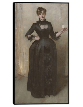 Cuadro decorativo La dama de la rosa (Charlotte Louise Burckhardt) (1882) técnica mixta Cuadros Jr Colores