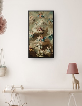 Cuadro decorativo Escena Religiosa Alegórica con la Virgen María (Siglo XVIII) técnica mixta Cuadros Jr Figuras Celestiales