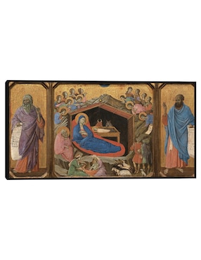 Cuadro decorativo La Natividad con los profetas Isaías y Ezequiel, 1308-1311 técnica mixta Cuadros Jr Figuras Celestiales