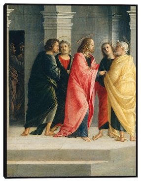 Cuadro decorativo Cristo instruyendo a Pedro y Juan a prepararse para la Pascua c.1504 técnica mixta Cuadros Jr Figuras Celestiales