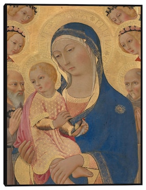 Cuadro decorativo La Virgen y el Niño con San Jerónimo, San Bernardino y Ángeles c. 1460/1470 técnica mixta Cuadros Jr Vírgenes
