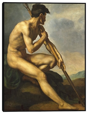 Cuadro decorativo Guerrero desnudo con lanza c. 1816 técnica mixta Cuadros Jr Gente