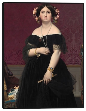 Cuadro decorativo Señora Moitessier c 1851 técnica mixta Cuadros Jr Gente