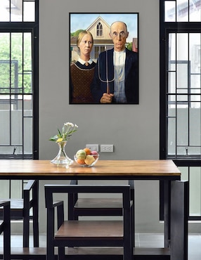 Cuadro decorativo Gótico americano (1930) técnica mixta Cuadros Jr Gente
