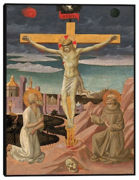 Cuadro decorativo La Crucifixión con San Jerónimo y San Francisco, c. 1445/1450 técnica mixta Cuadros Jr Figuras Celestiales