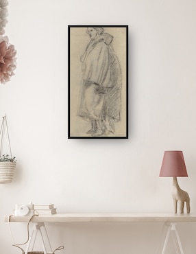 Cuadro decorativo Hombre con capa (verso) (1852-1858) técnica mixta Cuadros Jr Bocetos