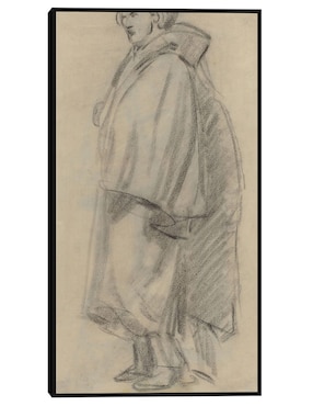 Cuadro decorativo Hombre con capa (verso) (1852-1858) técnica mixta Cuadros Jr Bocetos