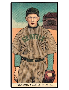 Cuadro decorativo Seaton, equipo de Seattle, revisión de tarjetas de fútbol técnica mixta Cuadros Jr Base Ball