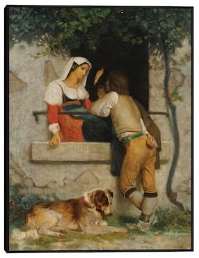 Cuadro decorativo Amantes italianos técnica mixta Cuadros Jr Familia