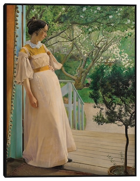 Cuadro decorativo En Las Ventanas Francesas La esposa del artista técnica mixta Cuadros Jr Retratos