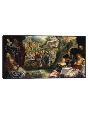 Cuadro decorativo La adoración del becerro de oro (c 1594) técnica mixta Cuadros Jr Religión y Espiritualidad