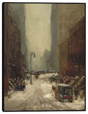 Cuadro decorativo Nieve en Nueva York, 1902 técnica mixta Cuadros Jr Arquitectura