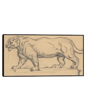 Cuadro decorativo Jaguar técnica mixta Cuadros Jr Bocetos