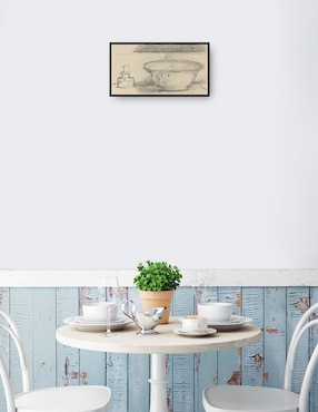 Cuadro decorativo Lavabo y frasco aromático (anverso) (1877-1881) técnica mixta Cuadros Jr Bocetos