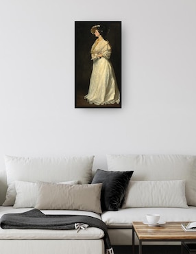 Cuadro decorativo Mujer joven en blanco técnica mixta Cuadros Jr Retratos