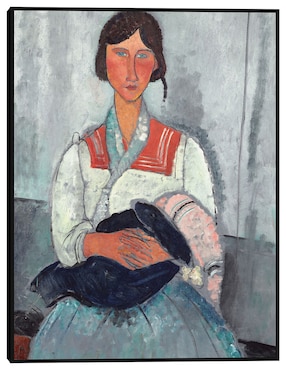 Cuadro decorativo Mujer gitana con bebé técnica mixta Cuadros Jr Familia