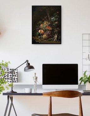Cuadro decorativo Naturaleza muerta con frutas, peces y un nido técnica mixta Cuadros Jr Ramos
