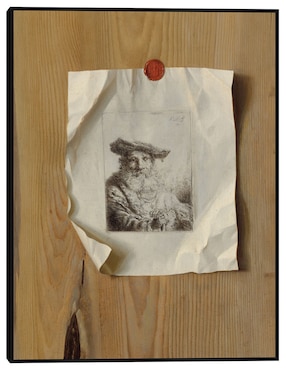 Cuadro decorativo Trampantojo de un grabado de Ferdinand Bol, c 1675 técnica mixta Cuadros Jr Bocetos