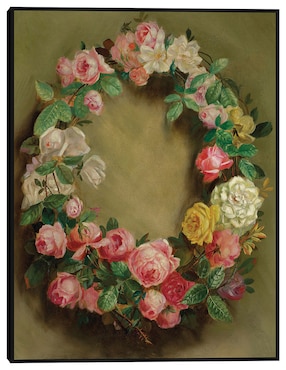 Cuadro decorativo Couronne De Roses (hacia 1858) técnica mixta Cuadros Jr Arreglo Floral