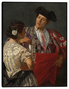 Cuadro decorativo Ofreciendo el panel al torero (1873) técnica mixta Cuadros Jr Retratos