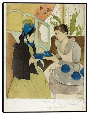 Cuadro decorativo Fiesta del té de la tarde (1890-1891) técnica mixta Cuadros Jr Retratos