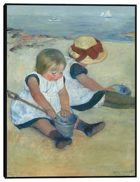 Cuadro decorativo Niños jugando en la playa (1884) técnica mixta Cuadros Jr Retratos