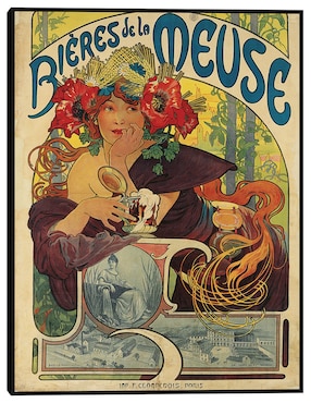 Cuadro decorativo Cervezas de la Meuse (1897) técnica mixta Cuadros Jr Publicidad