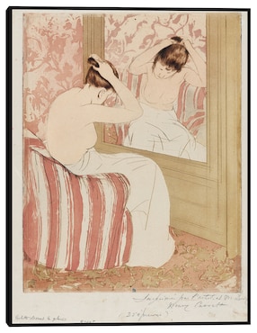 Cuadro decorativo El peinado (1890-1891) técnica mixta Cuadros Jr Retratos