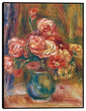 Cuadro decorativo Jarrón de rosas (c 1890-1900) técnica mixta Cuadros Jr Floreros