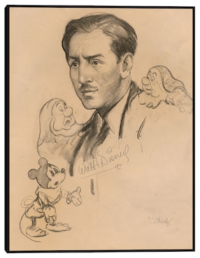 Cuadro decorativo Walt Disney (1938) técnica mixta Cuadros Jr Bocetos