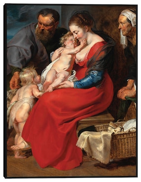 Cuadro decorativo La Sagrada Familia con los santos Isabel y Juan Bautista (1615) técnica mixta Cuadros Jr Figuras Celestiales