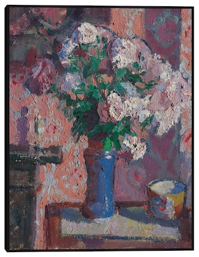 Cuadro decorativo Rosas en un jarrón azul (hacia 1914-15) técnica mixta Cuadros Jr Floreros