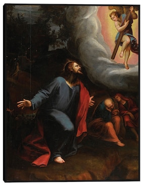 Cuadro decorativo Cristo en el huerto de Getsemaní técnica mixta Cuadros Jr Figuras Celestiales