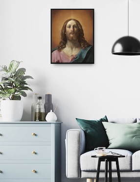 Cuadro decorativo Busto de Cristo (Salvator Mundi) técnica mixta Cuadros Jr Figuras Celestiales
