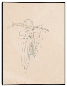 Cuadro decorativo Motocicleta (verso) (1918) técnica mixta Cuadros Jr Formas