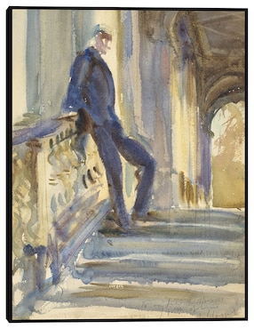 Cuadro decorativo Sir Neville Wilkinson en las escaleras del puente palladiano en Wilton House (1904-1905) técnica mixta Cuadros Jr Siluetas