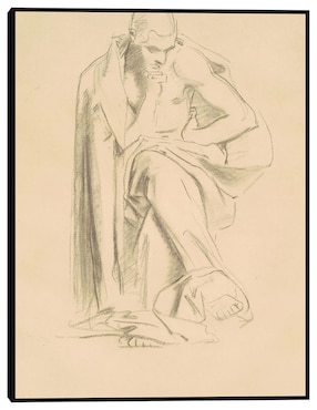 Cuadro decorativo estudio de filosofía (1922-1925) técnica mixta cuadros jr siluetas