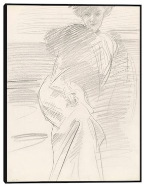 Cuadro decorativo Mujer sentada (c. 1890-1900) técnica mixta Cuadros Jr Siluetas