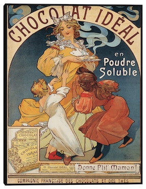 Cuadro decorativo Chocolate Ideal (antes de 1897) técnica mixta Cuadros Jr Publicidad