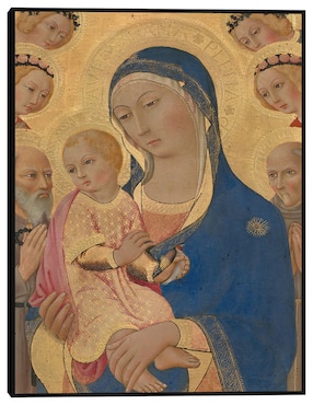 Cuadro decorativo La Virgen y el Niño con San Jerónimo, San Bernardino y ángeles, c. 1460/1470 técnica mixta Cuadros Jr Figuras Celestiales