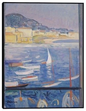 Cuadro decorativo Villefranche-Sur-Mer, Fenêtre Ouverte Sur Le Port (1926) técnica mixta Cuadros Jr Navegación