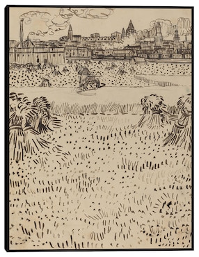 Cuadro decorativo La cosecha (1888) técnica mixta Cuadros Jr Naturaleza