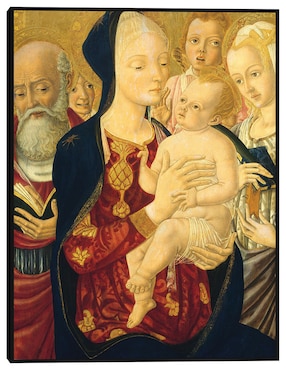 Cuadro decorativo La Virgen y el Niño con San Jerónimo, Santa Catalina de Alejandría y ángeles, c. 1465/1470 técnica mixta Cuadros Jr Figuras Celestiales