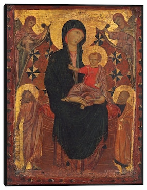 Cuadro decorativo La Virgen y el Niño con San Juan Bautista, San Pedro y dos ángeles, c. 1290 técnica mixta Cuadros Jr Figuras Celestiales