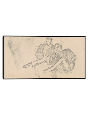 Cuadro decorativo Hombres sentados (c. 1874-1877) técnica mixta Cuadros Jr Siluetas