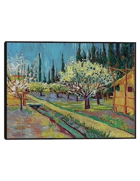 Cuadro decorativo Huerto bordeado de cipreses (1888) técnica mixta Cuadros Jr Caminos