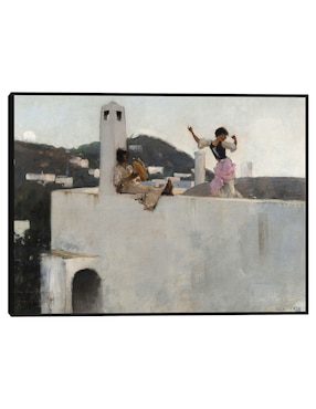 Cuadro decorativo La chica Capri en la azotea (1878) técnica mixta Cuadros Jr Retratos